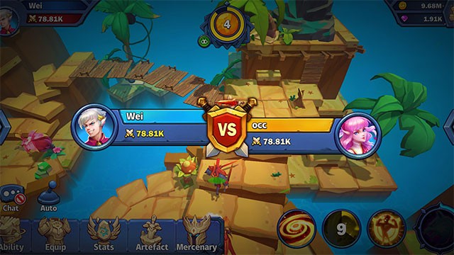 Đấu đối kháng với boss hùng mạnh để kiếm phần thưởng