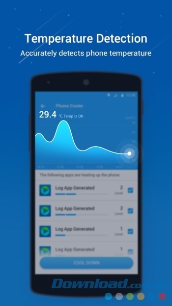 Làm mát thiết bị Android với 1 cú chạm tay
