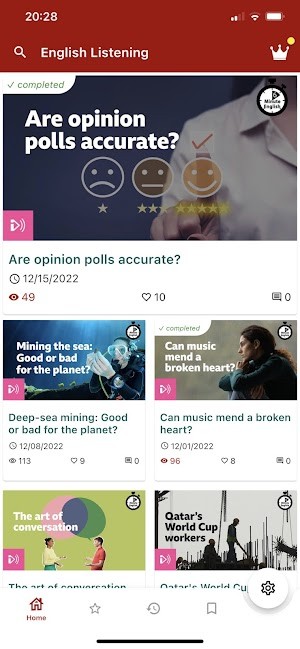 English Listening - 6mins là ứng dụng học tiếng Anh online hiệu quả