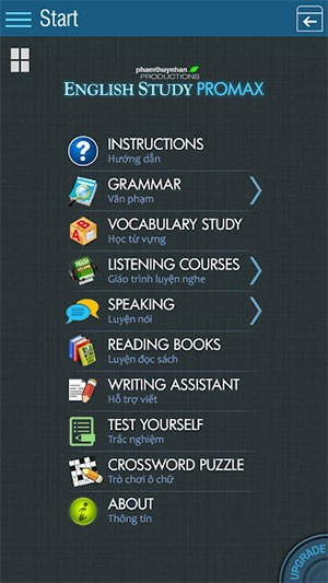 Giao diện chính của ứng dụng