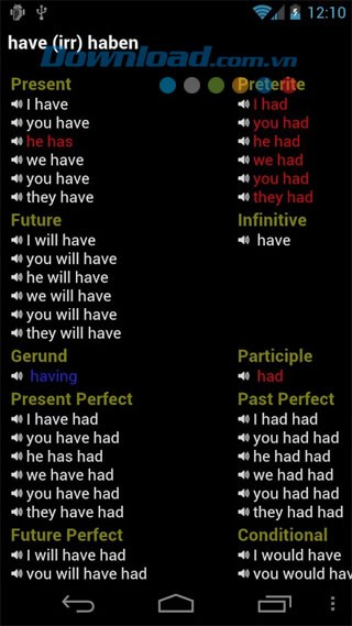 English Verbs cho Android