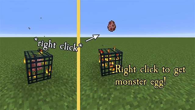Thu thập Monster Egg từ Mob Spawner