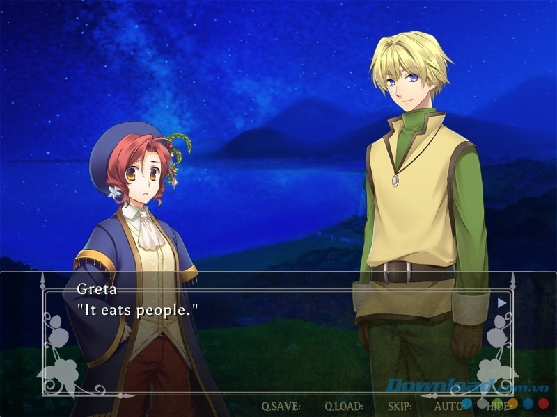 Giao diện chính của game tiểu thuyết tương tác ENIGMA cho máy tính