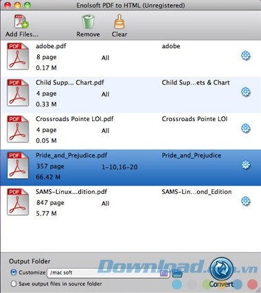 Enolsoft PDF to HTML for Mac
