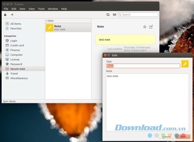 Lưu trữ ghi chú cá nhân