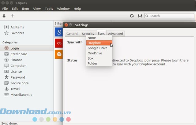 Đồng bộ hóa với tài khoản đám mây