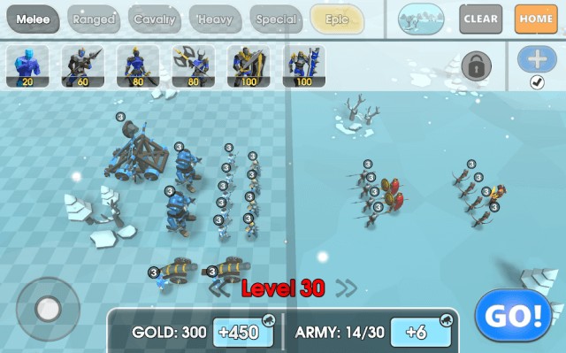 Quân đội có thể được nâng cấp lên đến 3 cấp độ