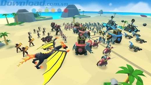 Nhiều loại vũ khí và quân đội cho người chơi lựa chọn