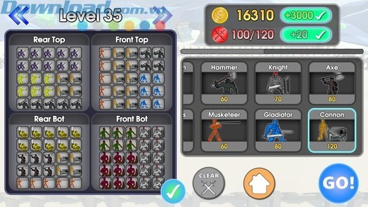 chiến đấu lần lượt qua nhiều level