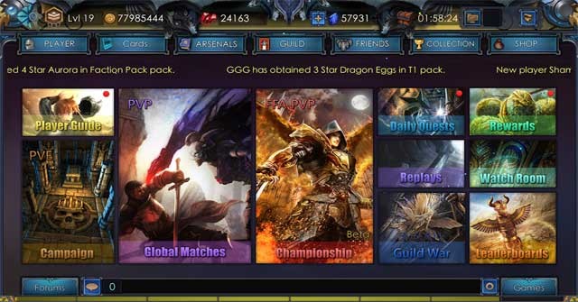 Tham gia những trận chiến đặc sắc đậm tính chiến thuật trong Epic Cards Battle 2