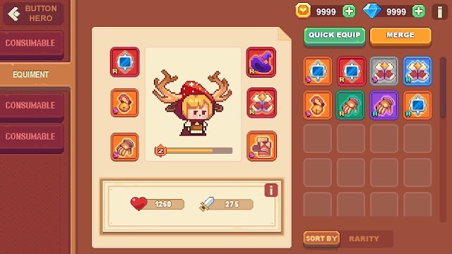 Trang bị và nâng cấp sức mạnh cho các anh hùng của bạn