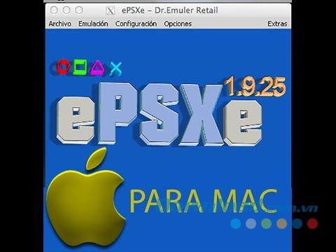 Giao diện phần mềm giả lập game PlayStation ePSXe cho Mac