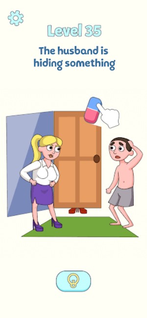 Giải đố bằng cách tẩy xóa tranh trong game Erase It