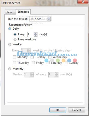 Đặt lịch trình