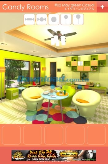 Game tìm đồ vật gây nghiện Escape Candy Rooms