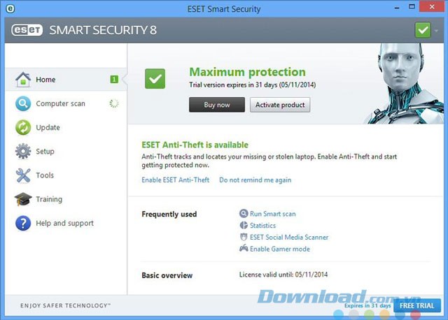 Giao diện Smart Security 8