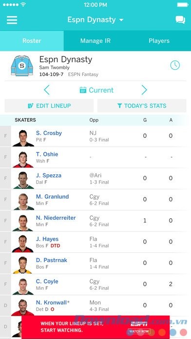 Thống kê và cập nhật