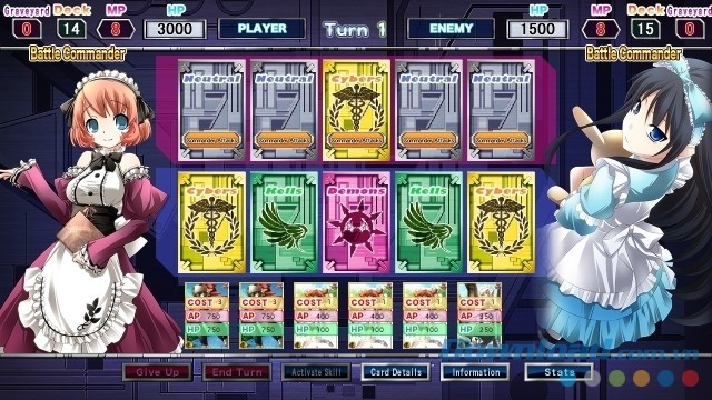 Sử dụng nhiều thẻ bài thú vị trong game chiến thuật Eternal Destiny cho máy tính