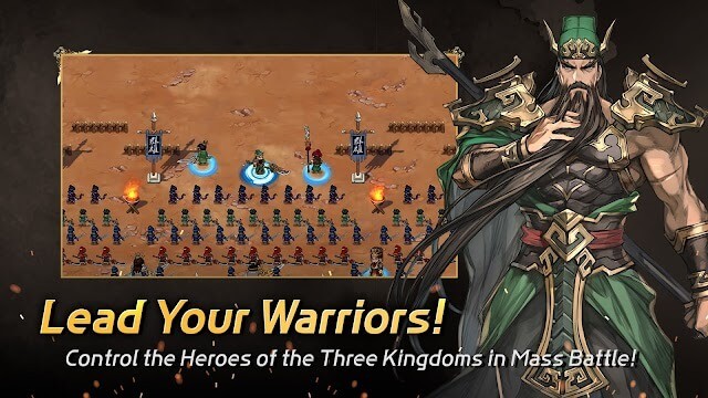 Chỉ huy các anh hùng Tam Quốc của bạn trong trận chiến đông đảo của game Eternal Three Kingdoms
