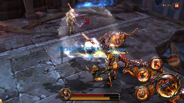 Chiến đấu với nhiều loại quái vật