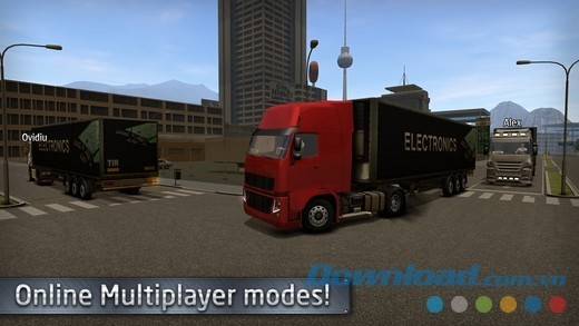 Chế độ Multiplayer để cạnh tranh với game thủ Euro Truck Driver toàn cầu