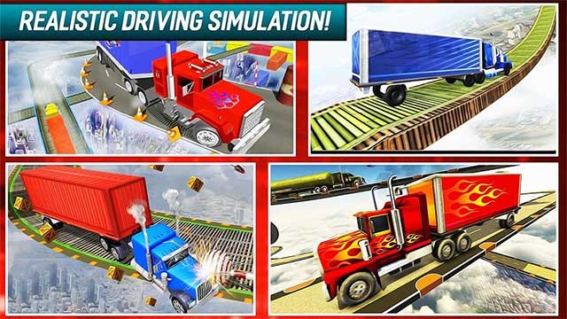 Euro Truck Simulator 3D mô phỏng trò chơi lái xe tải trên không