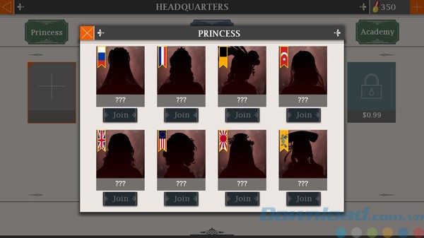 Danh sách công chúa có thể lấy trong European War 4 - Napoleon