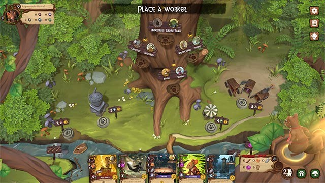 Sắp xếp công nhân làm nhiệm vụ thông qua hệ thống thẻ bài đa dạng của Everdell game