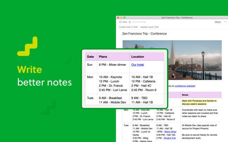 Evernote cho Mac giúp bạn viết ghi chú tốt hơn