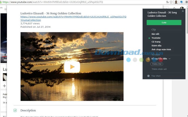Lưu nội dung web với Evernote Web Clipper