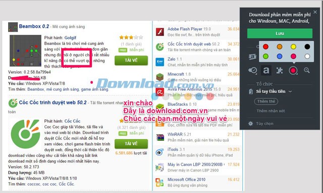 Thêm chú thích vào nội dung đã lưu