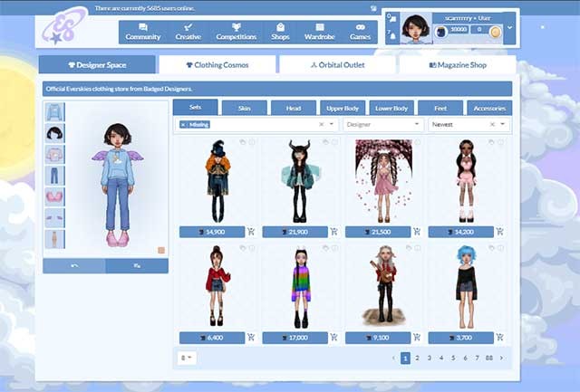 Tự thiết kế trang phục cho nhân vật đại diện