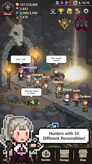 Mỗi thợ săn có tính cách khác nhau