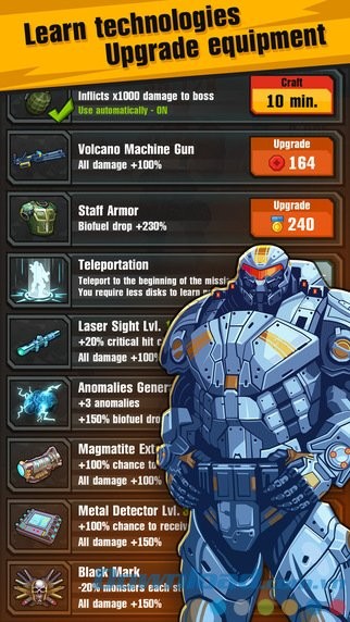 Nâng cấp vũ khí và kĩ năng