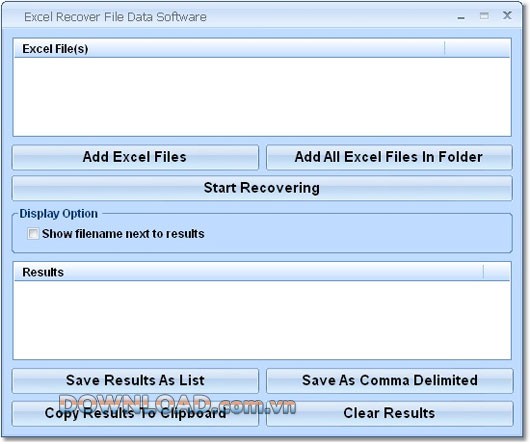 Excel Recover File Data Software