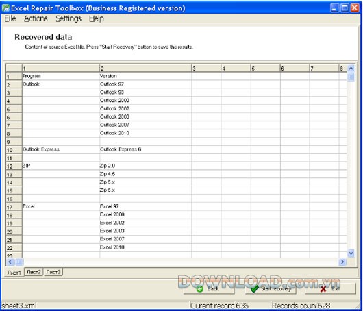 Excel Repair Toolbox