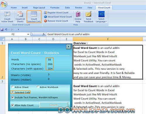 Excel Word Count