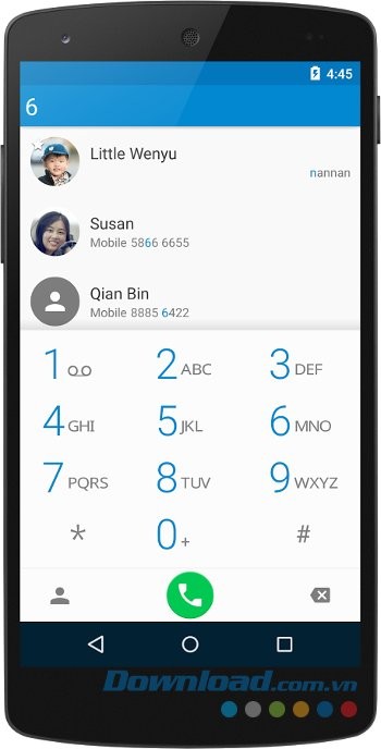 Tìm kiếm liên lạc dễ dàng với ExDialer
