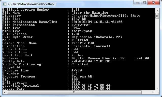 Cập nhật ExifTool mới nhát