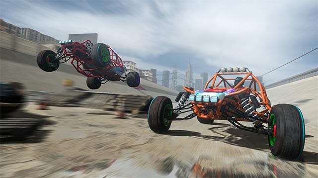 Cạnh tranh với người chơi EXOcar thực để trở thành nhà vô địch đua xe EXO