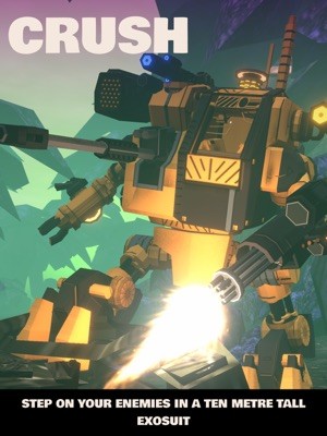 Bạn bước vào và điều khiển bộ giáp người máy cao tới 10m trong game EXOLOPER