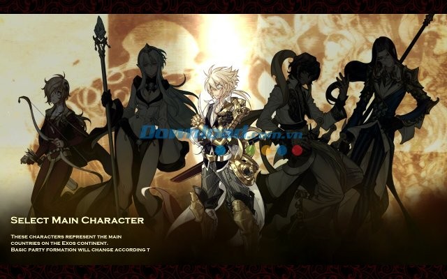 Các nhân vật chính trong game Exos Saga