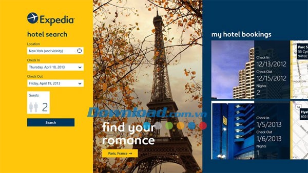 Expedia for Windows 8
