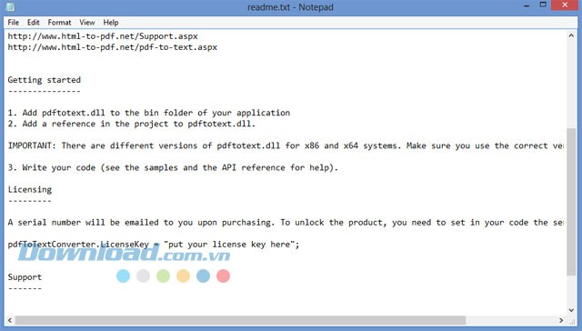 Các bước hướng dẫn trong file txt