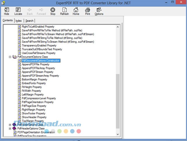 Thư viện trong file CHM