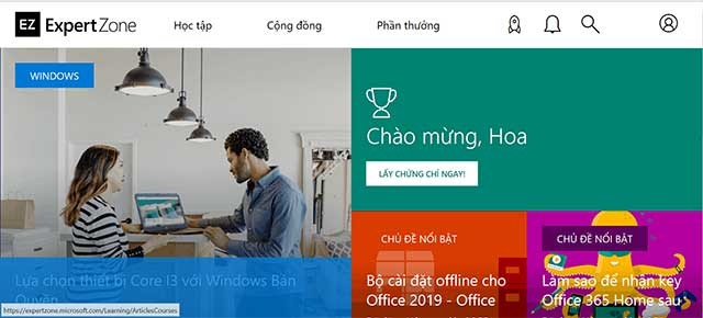 Bạn cũng có thể kiếm được một số phần thưởng khi tham gia ExpertZone