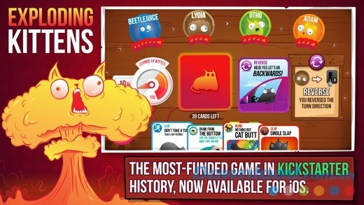 Exploding Kittens đã nhận được quỹ quyên góp phát triển cao nhất trên Kickstarter