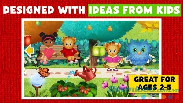Explore Daniel's Neighborhood cho Android thiết kế nội dung phù hợp với nhận thức của trẻ từ 2 tới 5 tuổi