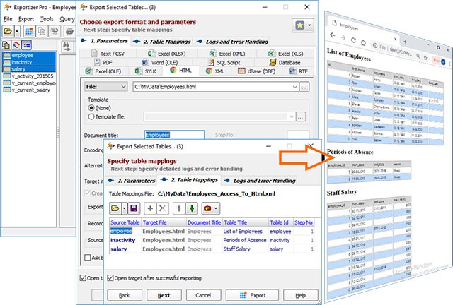 Exportizer gồm 3 phiên bản với các tính năng khác nhau
