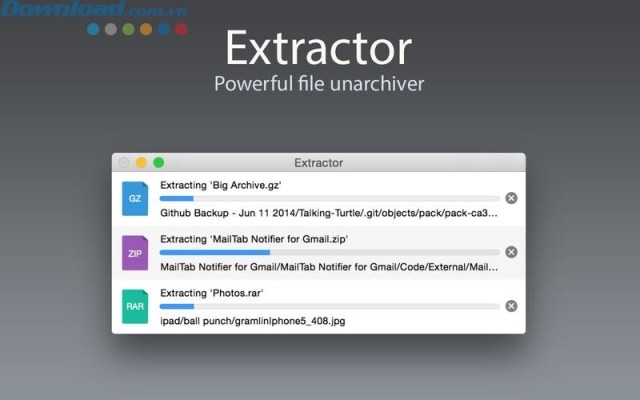 Giải nén hàng loạt file định dạng khác nhau cùng lúc